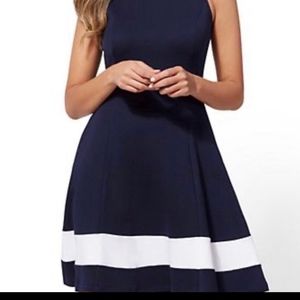 NY&C colorblock fit & flare dress with pockets!